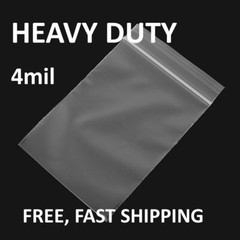 10″x13″ CLEAR 4MIL ZIP SEAL TOP LOCK BAGS POLY PLASTIC RECLOSABLE ZIPPER BAGGIES