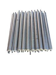 Lot Of 20 Unex 12in. Aluminum Conveyor Rollers. 12″ Length 3/4” Diameter