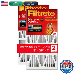 Filtrete Adp01-2Pk-2 16X25X4 Ac Furnace Air Filter Mpr 1000 Fits Honeywell And