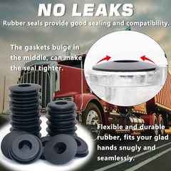 100PCS Glad Hand Seals Rubber Gaskets for Semi Truck Trailer Tractors Air Lines