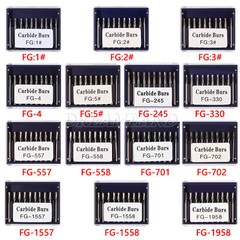 10-100PCS Dental Round Carbide Steel Drills Burs FG Bur for High Speed Handpiece
