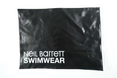 NEIL BARRETT BLACK SWIMWEAR RECLOSABLE ZIP SEAL SLIDE LOCK BAG NEW