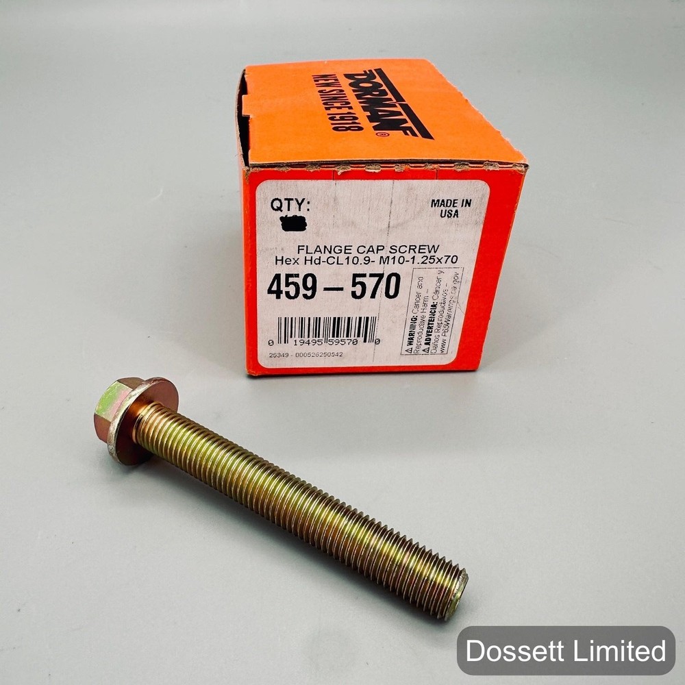 Dorman 459-570 Hex Flange Cap Screw M10-1.25×70 10.9 Hard Steel Bolt Made In USA