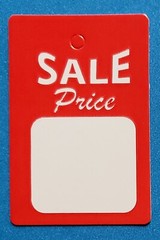 Unstrung Price Tags RED WHITE YELLOW Small Retail Sale Merch Coupon No String