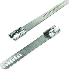 10 pack Secure 14″ long Stainless Steel Positive Locking Zip Ties Heat Silver
