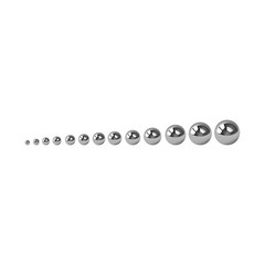600 Pcs Metric Precision Steel Bearing Balls Assorted Stainless Steel loose Bicy