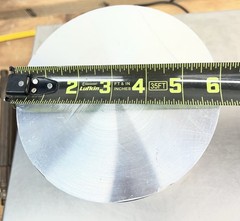 6” DIA ALUMINUM 6061 ROUND ROD 6061-T6511 B 6.25” Long Extruded Bar Lathe Stock