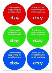 3” Small Business Sticker – Multi Pack – Red, Blue and Green With Free Shipping
