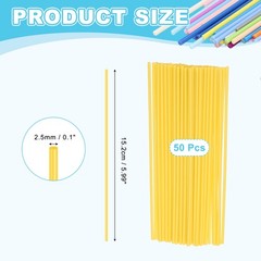 3D Pen Printer Filament Refill, Dark Yellow PCL Eco-Filament Strands Pack of 50