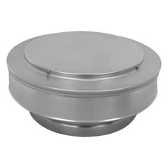 9 In. Dia Aluminum Vent Pipe Cap in Mill Finish