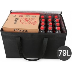79L Insulated Food Delivery Bag Thermal Waterproof Pizza Bag for Catering Grocer
