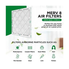 Mann+Hummel 16x25x4 MERV 8 Pleated HVAC AC Furnace Air Filters. Box of 4. (Ex…