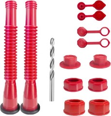 Gas Can Spout Replacement kit, 2 spouts, Anti-Spill Gas Can Nozzle Replacement