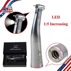 Dental 1:5 LED Contra Angle Increasing Handpiece Fit KaV NSK Electric Motor USA
