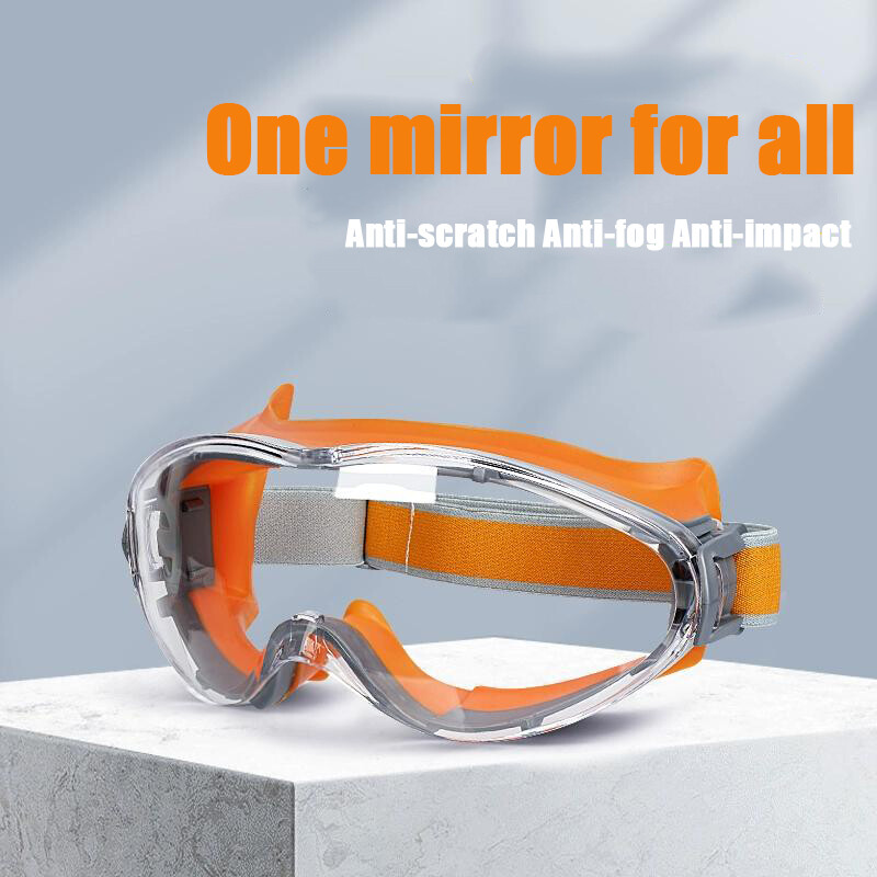 Safety Goggles Over Glasses Anti Fog Scratch Resistant Adjustable Eye Protection