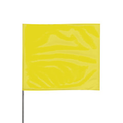 Presco 15 in. Steel Wire Staff Marking Flags [2.5 in. x 3 in. Flag]: 2 in. x 15