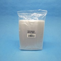 Elkay Plastics F20912 Clear Top Zip Seal Bag 9 x 12 IN 2 Mil Qty 100