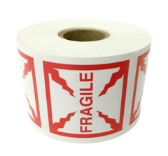 2×2 Fragile Labels Shipping Mailing Adhesive Stickers 500 Count