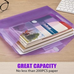 Colorful 10-Pack A4 Size Plastic Document Pouches – Waterproof & Durable Design