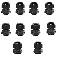 10 Pack 1/2″ NPT Cable Gland Waterproof IP68 Nylon Cable Pass Through Cord Grip