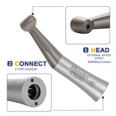 ASkeadnt Dental 1:1 Direct Drive Slow Speed Contra Angle Handpiece Push Button