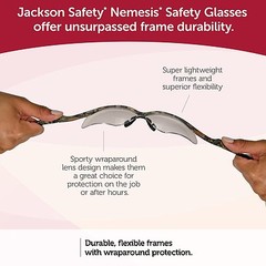 KLEENGUARD NEMESIS SAFETY GLASSES SUNGLASSES SPORT WORK EYEWEAR Z87+