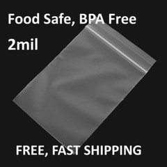 6″x12″ CLEAR 2MIL ZIP SEAL TOP LOCK BAGS POLY PLASTIC RECLOSABLE ZIPPER BAGGIES