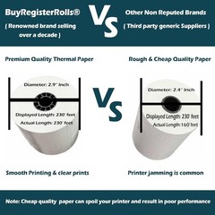 (50 ROLLS) 3 1/8″ x 230′ THERMAL POS RECEIPT PRINTER ROLL PAPER BPA