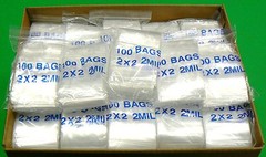 2×2 Clear Zip Seal Lock Bags 2mil Reclosable 8,000 Zip Slide Bags 8000 Baggies