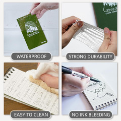 3″ X 5″ Waterproof Notebook Cover Pocket with Pen, Write in the Rain Notebook –