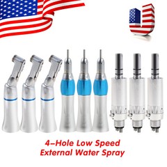 USA Dental Slow Low Speed E-type Air Motor Micromotor 2/4 Hole silver