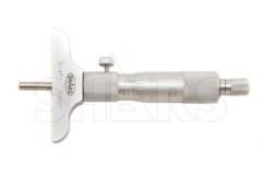 SHARS 0- 4″ DEPTH MICROMETER 2.5″ BASE .001″ SATIN HARDENED NEW P}