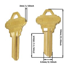 50PCS SC1 Brass Key Blanks