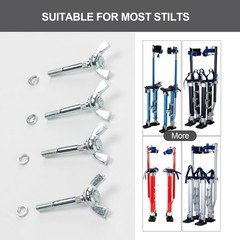 4 Packs Drywall Stilts Wing Bolt Replacement Kits, One Size, galvanized