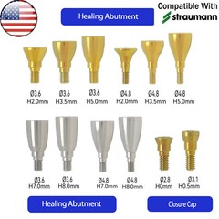 US Healing Cap Abutment RC NC Analog Cover Screw Titanium Fits Straumann ITI BLT