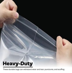 Writable WHITE BLOCK HEAVY DUTY 4Mil Clear Zip Seal Bags Reclosable Top Plastic