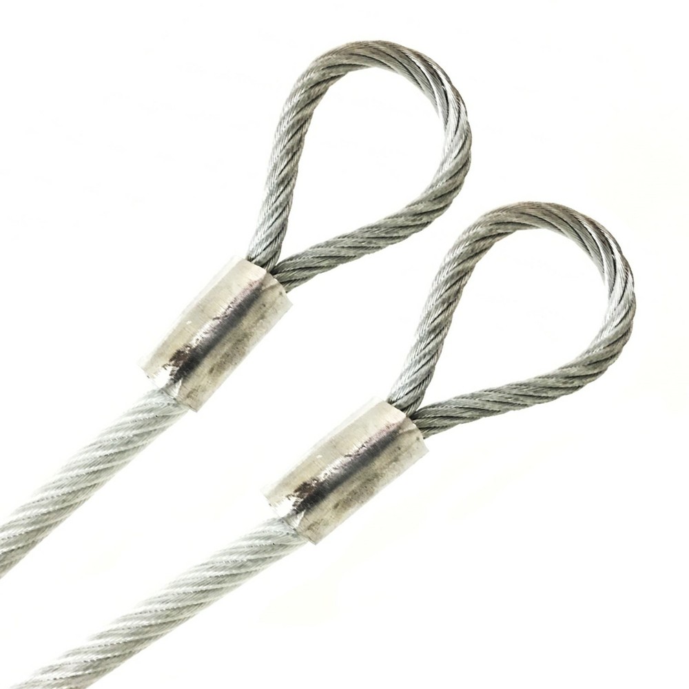 Galvanized Steel Wire Rope 7×7 Strand 3/16″-1/4″ Clear Vinyl Coated 1ft – 300ft
