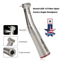 1:5 Increasing Fiber Optic Contra Angle Handpiece Push Button Abdent Dental NEW