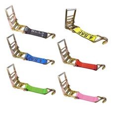 USA 3″ 4″ Ratchet Tie Down Short Fixed End Strap w/ J Hook for Flatbed Truck