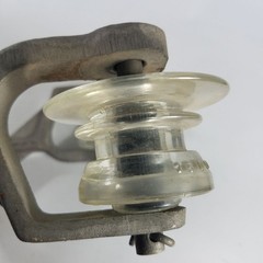 Case Span Bracket RH ALCOA P207/FC SE1 4 Glass Insulators Telegraph Phone 1950s