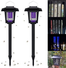 2-Pack Outdoor Mosquito Killer Lamp LED UV Bug Zapper Garden Patio Backyard Safe