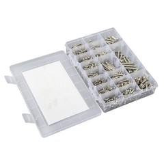 550Pcs 304 SS Wood Screws, Phillips Head #4 #6 #8 #10 #12 Assortment