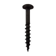 100 Pack #8 x 1-1/4″ Coarse Thread Pan Head Screws Black Phosphate Wood Mdf
