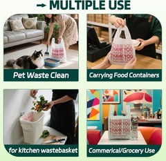 100 Count Durable T-Shirt Bags with Handles | Eco-Friendly Shopping Solution