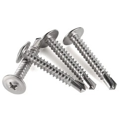 #8 x 2 Wafer Head Self Drilling Screws, Self Tapping Screws Sheet Metal Screw.