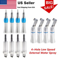 USA Dental Slow Low Speed E-type Air Motor Micromotor 2/4 Hole silver