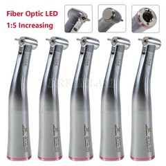 NSK Ti-MAX X95L Style Dental 1:5 LED Fiber Optic Contra Angle Handpiece Red Ring