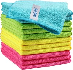HOMEXCEL Microfiber Cleaning Cloth 210GSM, Pack of 12, Size:11.5″ x 11.5″, Ultra