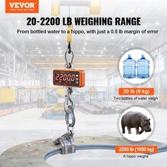 Digital Crane Scale, 2200 lbs/1000 kg, Industrial Heavy Duty Hanging Scale with