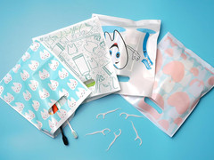 100 Pcs Dental Bags, Tooth Patient Care Dental Bags, 9 X 8 Inches Dental Goodie